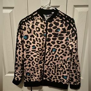 Adidas Originals Leopard Track Top Girls Jackets size XL